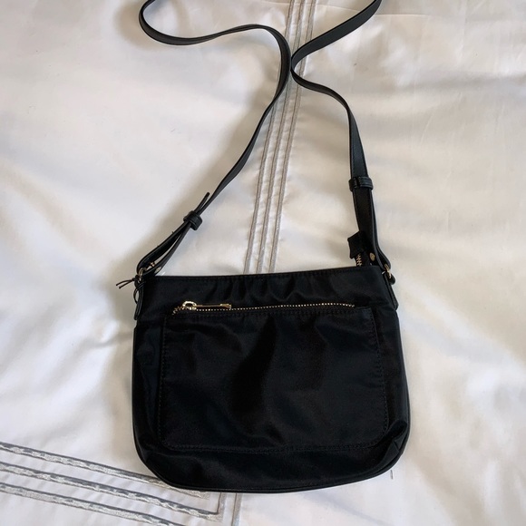 Black Nylon Crossbody Bag - Picture 1 of 3